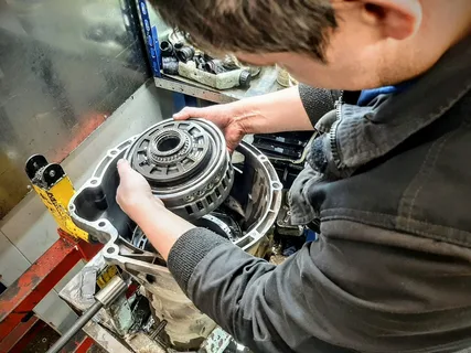 a man working on a machine